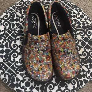 KLOGS Naples Leather Comfort Clogs with Goring in Multi Paisley